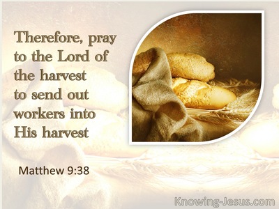 Matthew 9:38 Pray That He Will Send Forth Labourers Into His Harvest (beige)